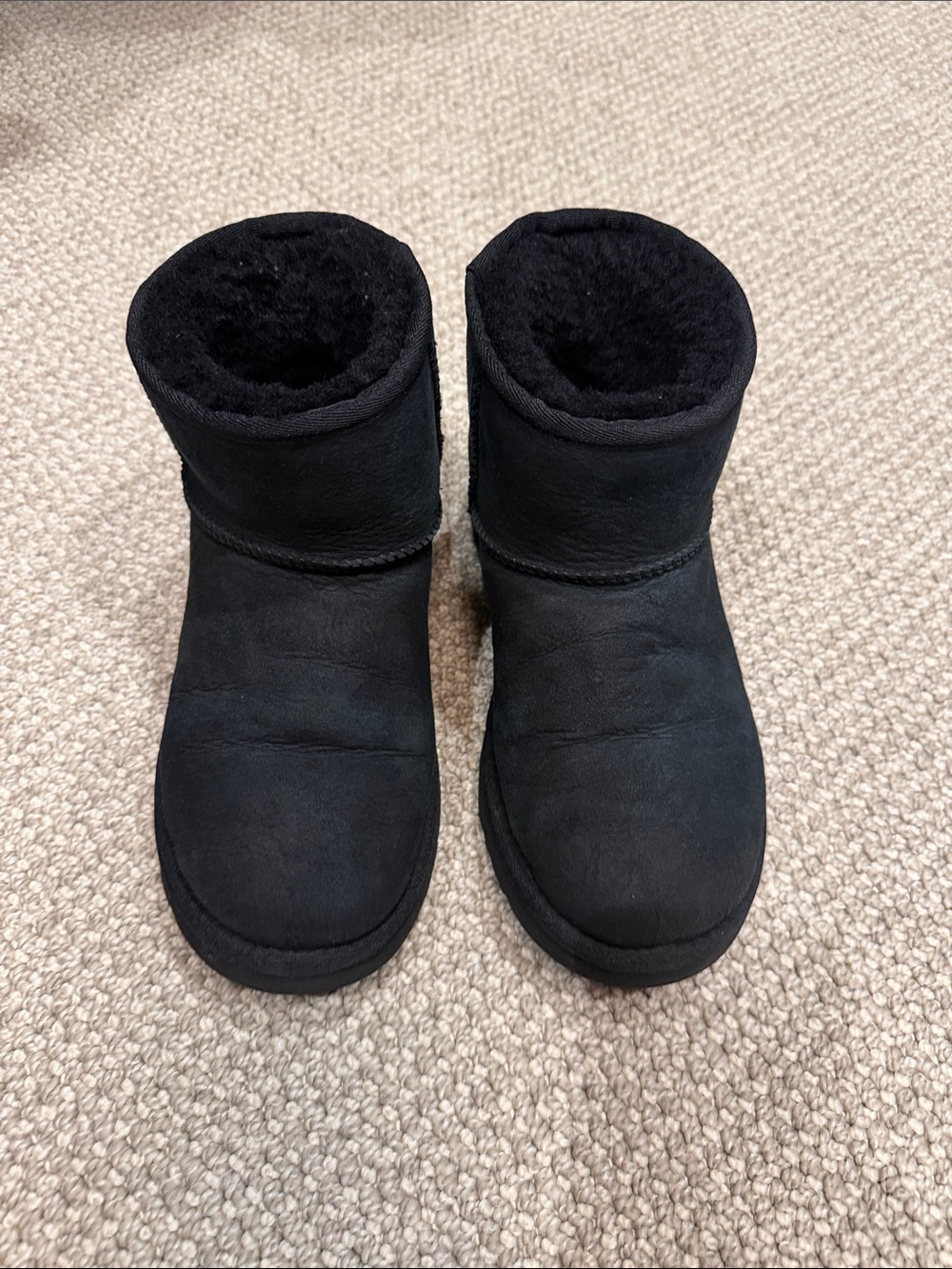 UGG Classic Short Black Shearling-Lined Winter Boots